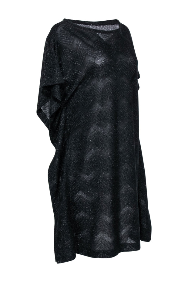 Current Boutique-Missoni - Black Sparkle Knit Short Kaftan Sz L