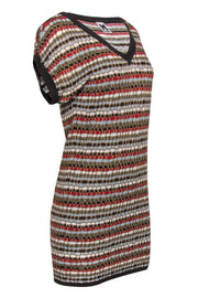 Current Boutique-Missoni - Brown & Multi Metallic Patterned Knit Dress Sz S