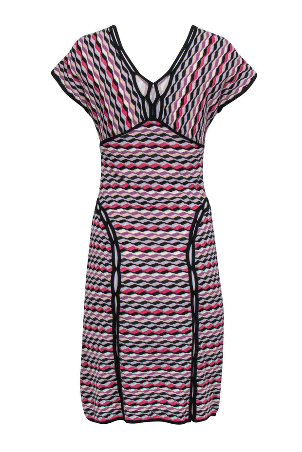 Current Boutique-Missoni - Multicolored Knit Fitted Dress w/ Cutouts Sz S