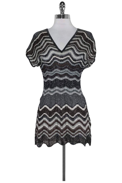 Current Boutique-Missoni - Black, Brown, Grey & Silver Top Sz 6