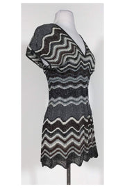 Current Boutique-Missoni - Black, Brown, Grey & Silver Top Sz 6
