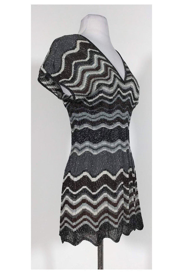 Current Boutique-Missoni - Black, Brown, Grey & Silver Top Sz 6