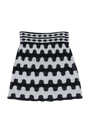 Current Boutique-M Missoni - Black & White Knit Mini Skirt Sz 6