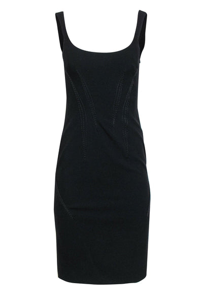 Current Boutique-Moschino - Vintage Black Stitched Bodycon Dress Sz 8