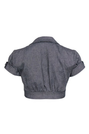 Current Boutique-Nanette Lepore - Black Speckled Ultra-Cropped Blazer Sz 0