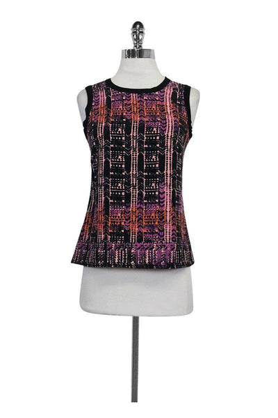 Current Boutique-Nanette Lepore - Black Printed Tank Sz 0