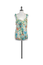 Current Boutique-Nanette Lepore - Multicolor Print Silk Tank Sz 6