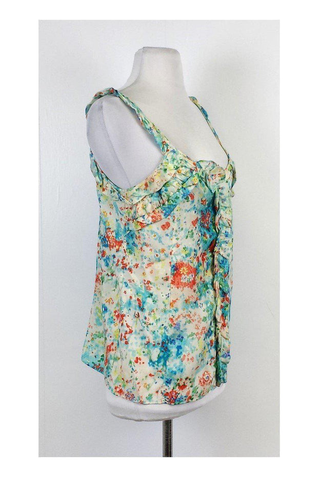 Current Boutique-Nanette Lepore - Multicolor Print Silk Tank Sz 6