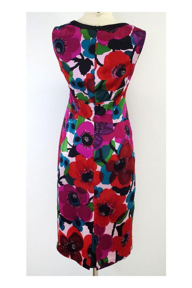 Current Boutique-Nanette Lepore - Multicolor Floral Print Silk Dress Sz 2