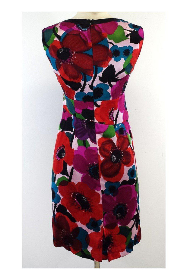 Current Boutique-Nanette Lepore - Multicolor Floral Silk Sleeveless Dress Sz 2