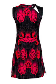 Current Boutique-Nanette Lepore - Red & Purple Floral A-Line Dress Sz 2