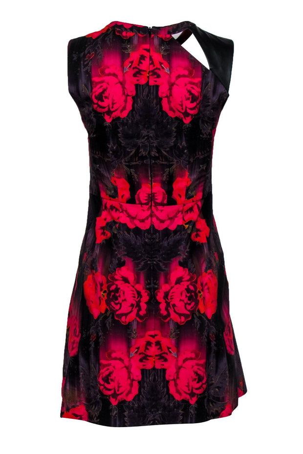 Current Boutique-Nanette Lepore - Red & Purple Floral A-Line Dress Sz 2