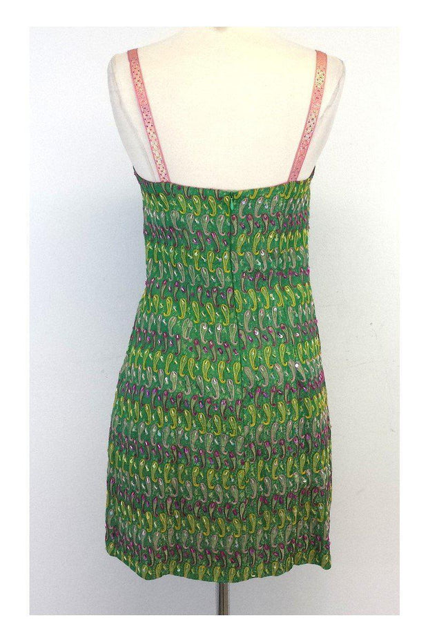 Current Boutique-Nanette Lepore - Green Multicolor Paisley Dress Sz 4
