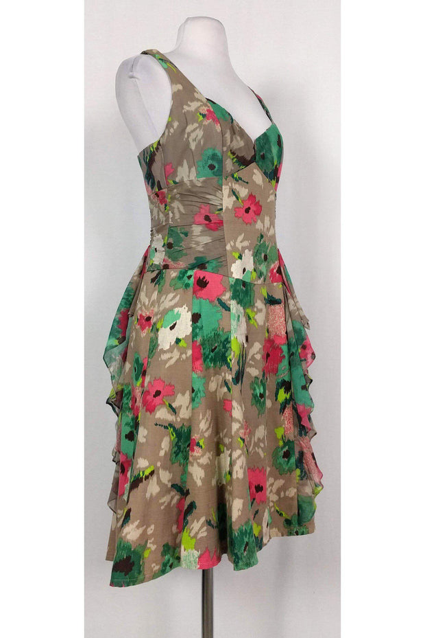 Current Boutique-Nanette Lepore - Floral Ruffle Dress Sz 4