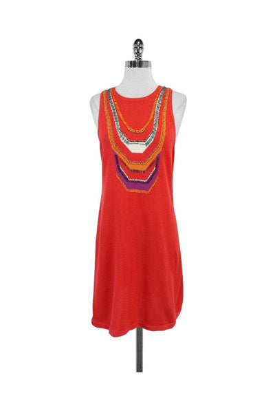 Current Boutique-Nanette Lepore - Orange Beaded Dress Sz M