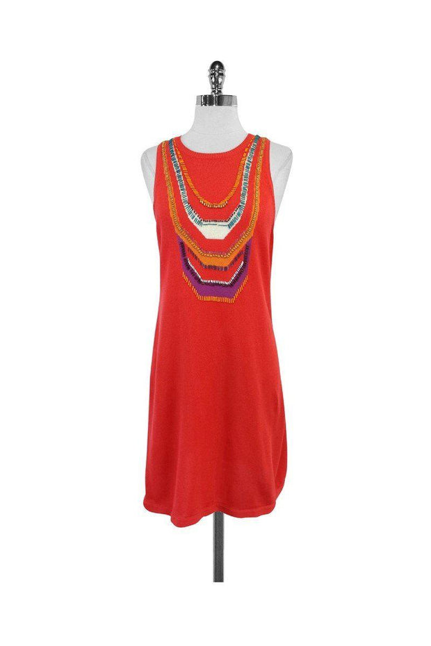 Current Boutique-Nanette Lepore - Orange Beaded Dress Sz M