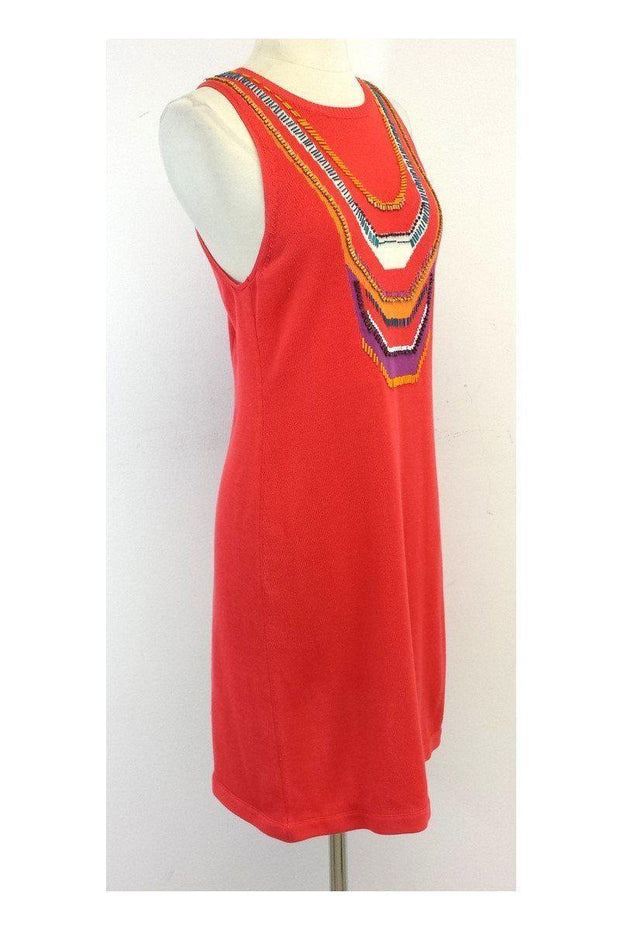 Current Boutique-Nanette Lepore - Orange Beaded Dress Sz M