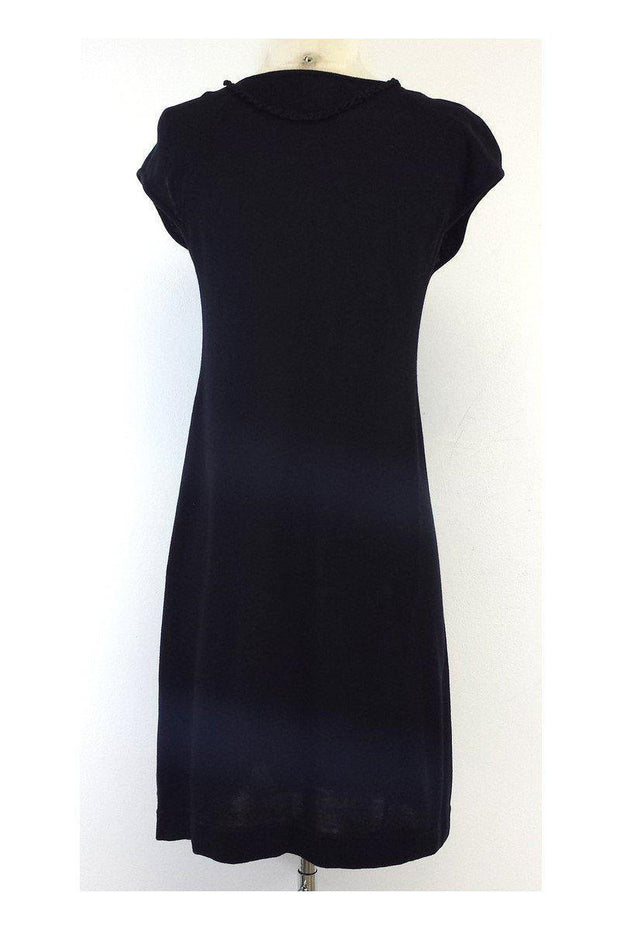 Current Boutique-Nanette Lepore - Black Knit Silk Blend Dress Sz S
