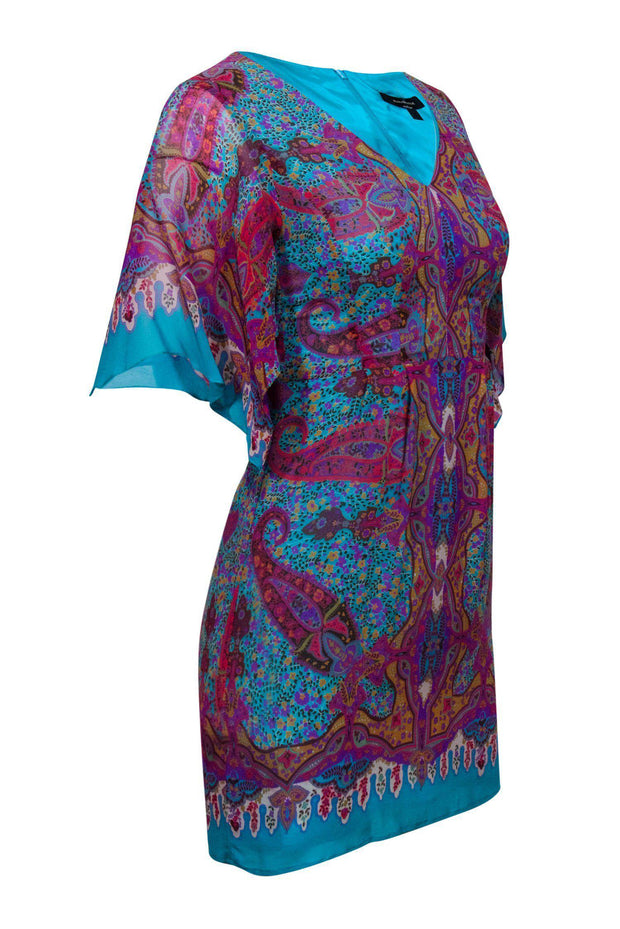 Current Boutique-Nanette Lepore - Multicolor Silk Paisley Print Dress Sz 0