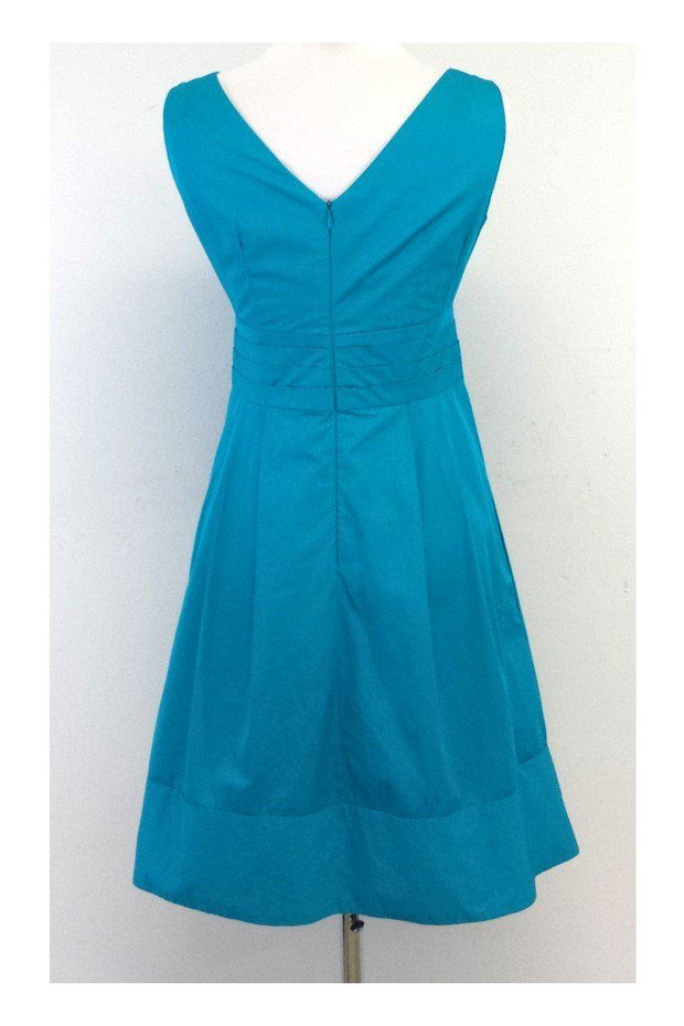 Current Boutique-Nanette Lepore - Turquoise Pleated Cotton Dress Sz 2