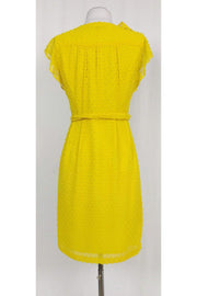Current Boutique-Nanette Lepore - Yellow Polka Dot Sheath w/ Belt Sz 2