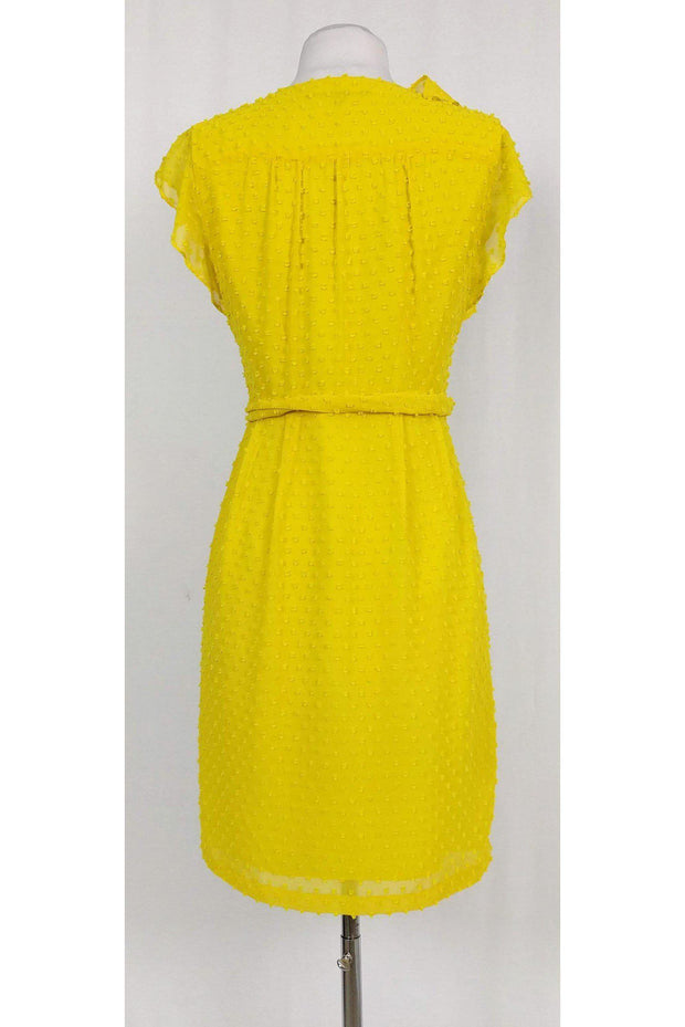 Current Boutique-Nanette Lepore - Yellow Polka Dot Sheath w/ Belt Sz 2