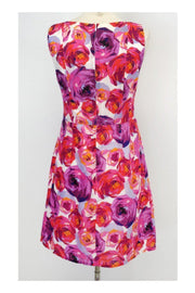 Current Boutique-Nanette Lepore - Pink & Purple Floral Print Silk Dress Sz 4