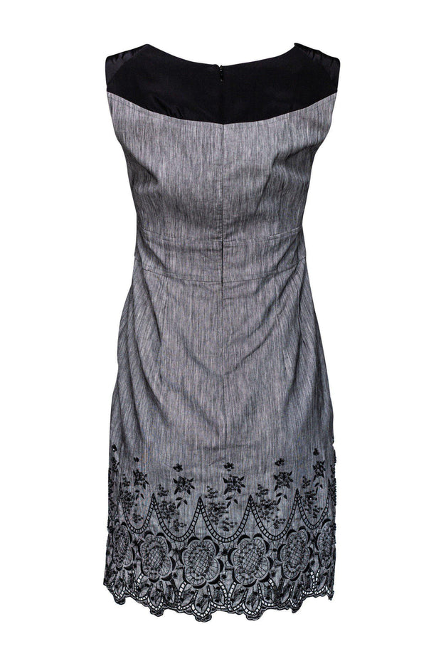 Current Boutique-Nanette Lepore - Grey Sweetheart Neckline Dress Sz 6
