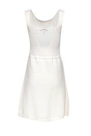 Current Boutique-Nanette Lepore - Cream Sleeveless Knit Fit & Flare Dress Sz L