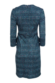 Current Boutique-Nanette Lepore - Teal Plaid Peplum Dress Sz 4