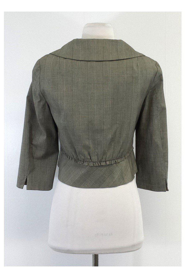 Current Boutique-Nanette Lepore - Cream & Black Plaid Jacket Sz 8