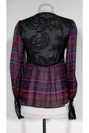 Current Boutique-Nanette Lepore - Multicolor Semi Sheer Blouse Sz 2