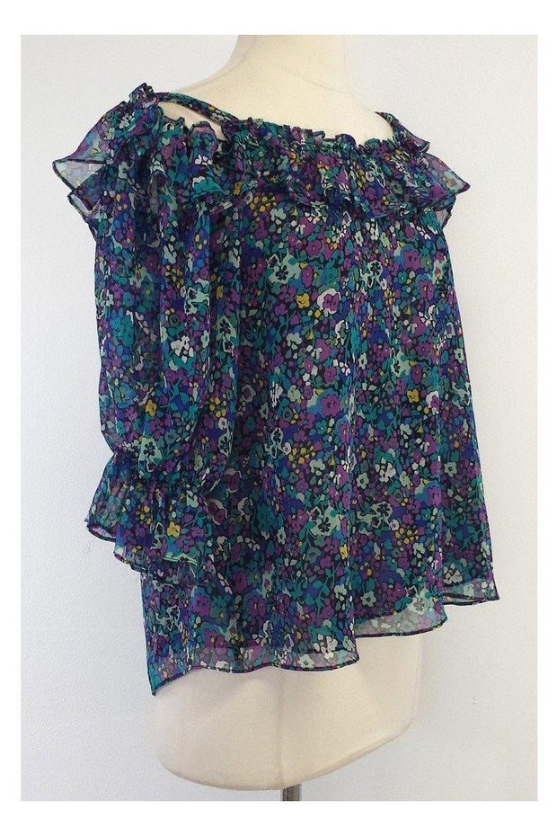 Current Boutique-Nanette Lepore - Multicolor Floral Print Silk Top Sz XS