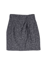 Current Boutique-Nanette Lepore - Grey Tweed Gathered Front Skirt Sz 0