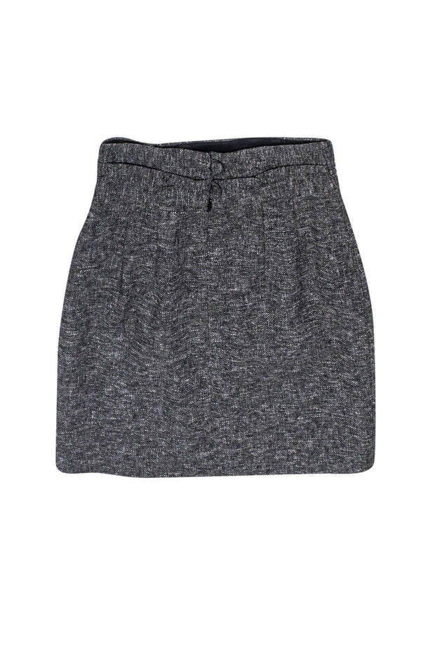 Current Boutique-Nanette Lepore - Grey Tweed Gathered Front Skirt Sz 0