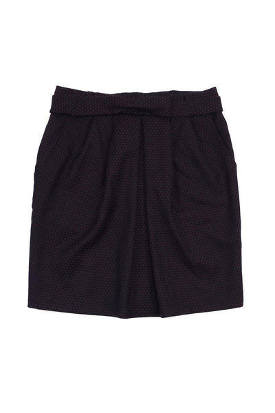 Current Boutique-Nanette Lepore - Black & Red Textured Suit Skirt Sz 10