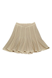 Current Boutique-Nanette Lepore - Cream & Brown Swinger Skirt Sz 4