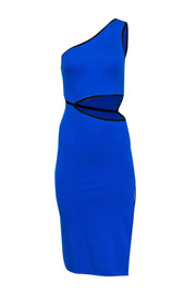 Current Boutique-NBD - Cobalt Blue One-Shoulder Sleeveless Midi Dress w/ Cutout Sz XS