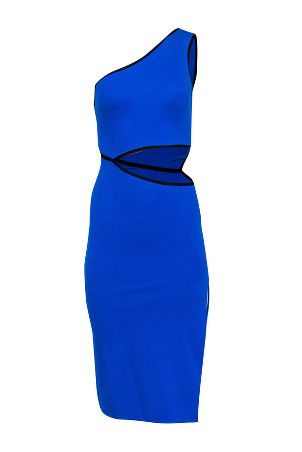 Current Boutique-NBD - Cobalt Blue One-Shoulder Sleeveless Midi Dress w/ Cutout Sz XS