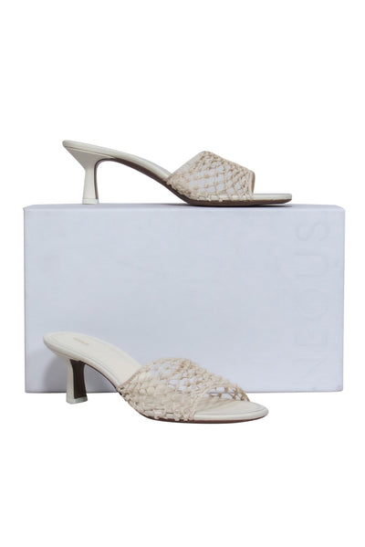 Current Boutique-Neous - Cream Woven Mule Heel Sz 8.5