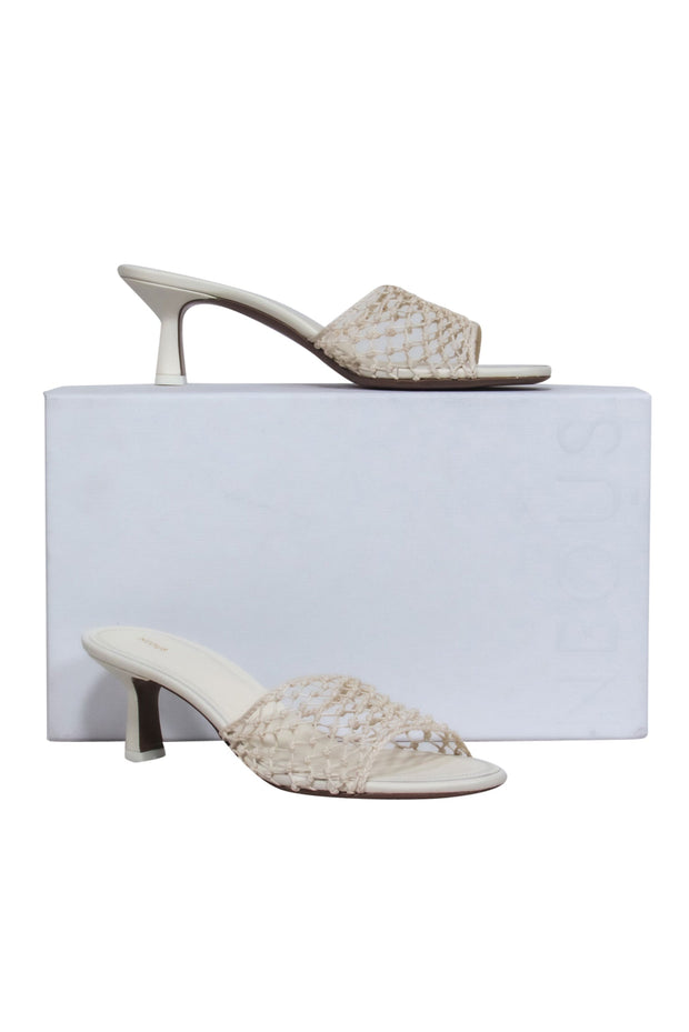 Current Boutique-Neous - Cream Woven Mule Heel Sz 8.5