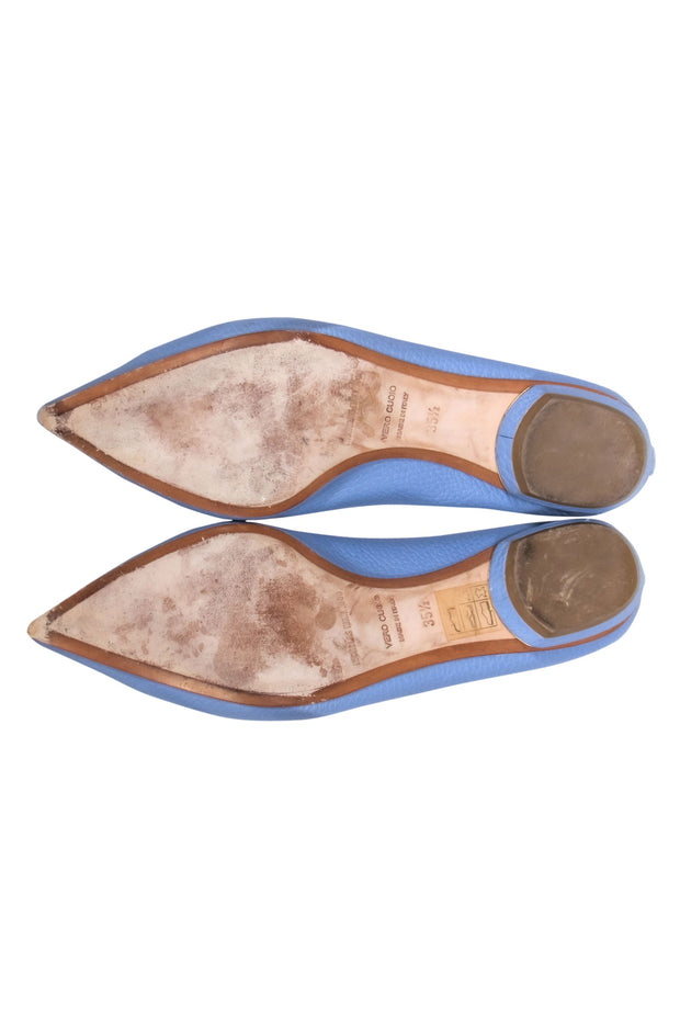 Current Boutique-Nicholas Kirkwood - Light Blue Pebbled Leather "Beya" Loafers Sz 5.5
