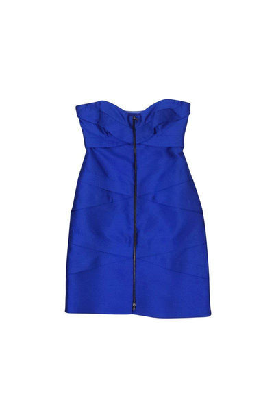 Current Boutique-Nicole Miller - Royal Blue Strapless Dress Sz 4