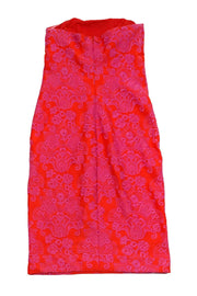Current Boutique-Nicole Miller - Orange & Purple Embroidery Dress Sz 6