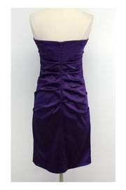 Current Boutique-Nicole Miller - Purple Strapless Dress Sz 4