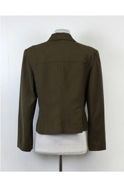 Current Boutique-Oscar by Oscar de la Renta - Olive Button-Up Jacket Sz 12