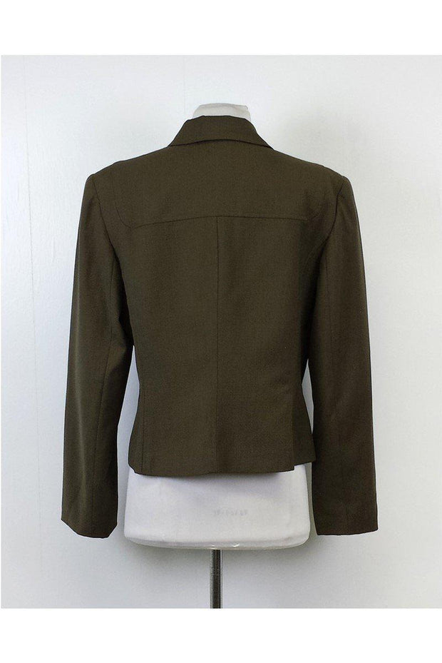 Current Boutique-Oscar by Oscar de la Renta - Olive Button-Up Jacket Sz 12