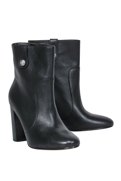 Current Boutique-Paige - Back Pebbled Leather Heeled Ankle Booties Sz 7.5