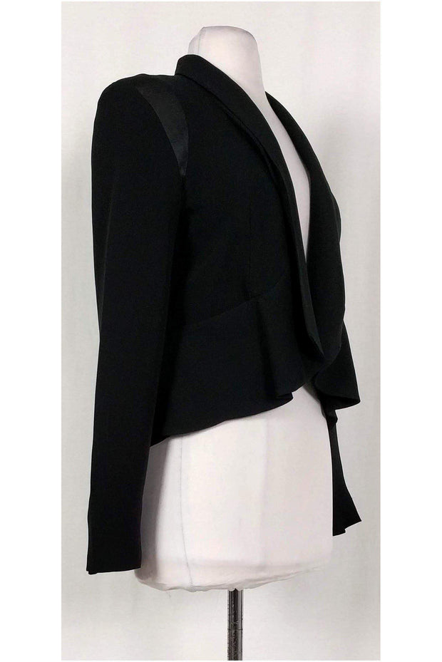 Current Boutique-Parker - Black Draped Silk Blazer Sz XS