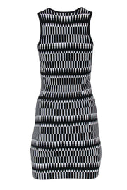 Current Boutique-Parker - Black & White Patterned Knit Tank Bodycon Dress Sz S